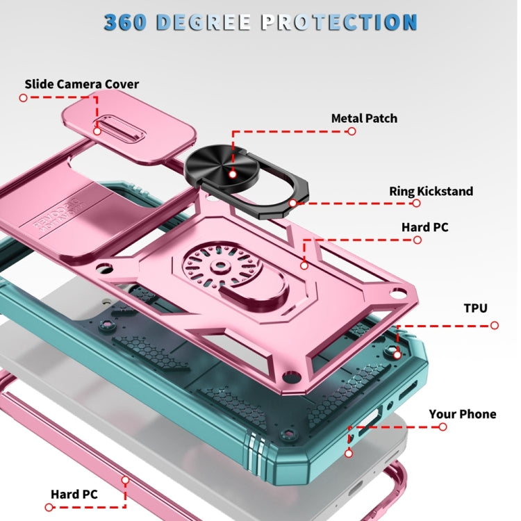 For Samsung Galaxy A35 5G Sliding Camshield TPU + PC Phone Case with Holder