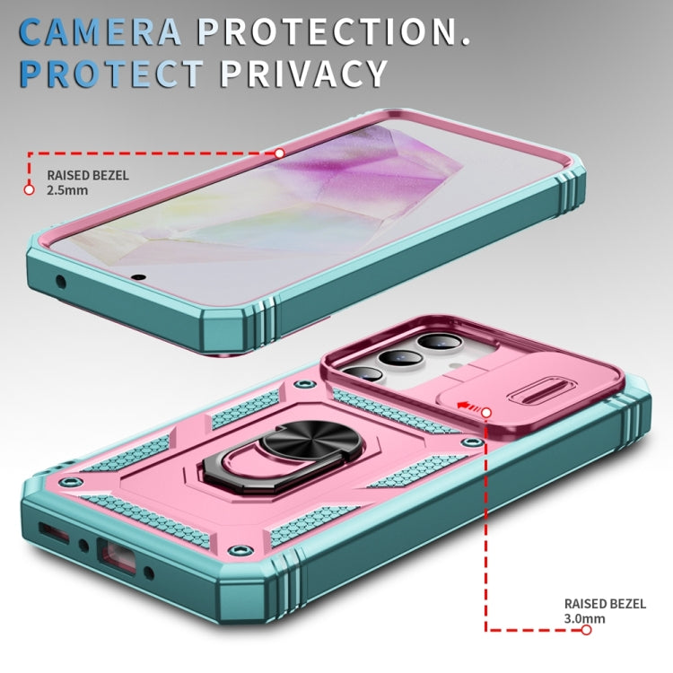 For Samsung Galaxy A35 5G Sliding Camshield TPU + PC Phone Case with Holder