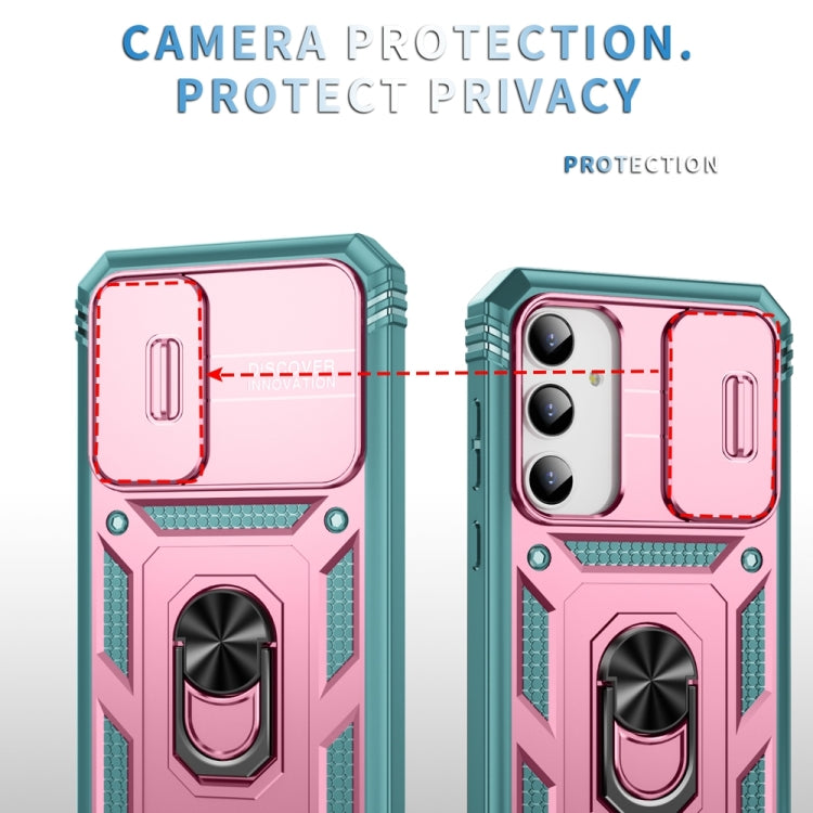 For Samsung Galaxy A35 5G Sliding Camshield TPU + PC Phone Case with Holder