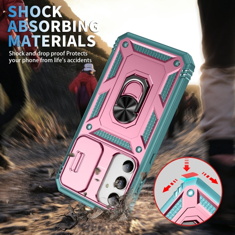 For Samsung Galaxy A35 5G Sliding Camshield TPU + PC Phone Case with Holder
