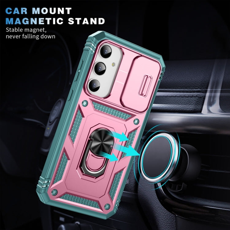 For Samsung Galaxy A35 5G Sliding Camshield TPU + PC Phone Case with Holder