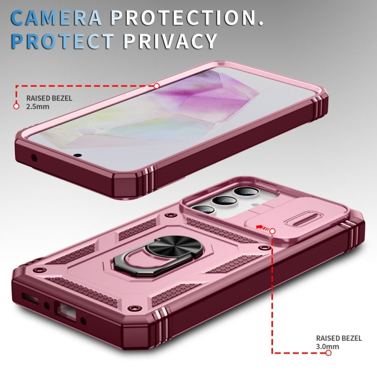 For Samsung Galaxy A35 5G Sliding Camshield TPU + PC Phone Case with Holder