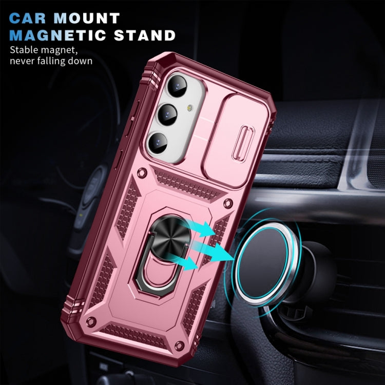 For Samsung Galaxy A35 5G Sliding Camshield TPU + PC Phone Case with Holder