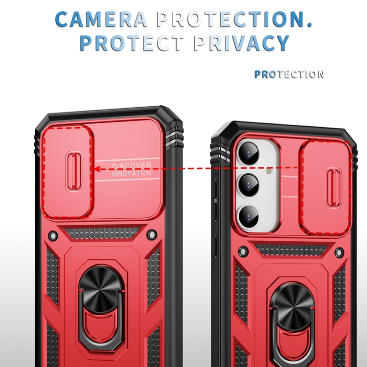 For Samsung Galaxy A35 5G Sliding Camshield TPU + PC Phone Case with Holder