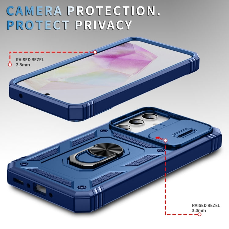 For Samsung Galaxy A35 5G Sliding Camshield TPU + PC Phone Case with Holder