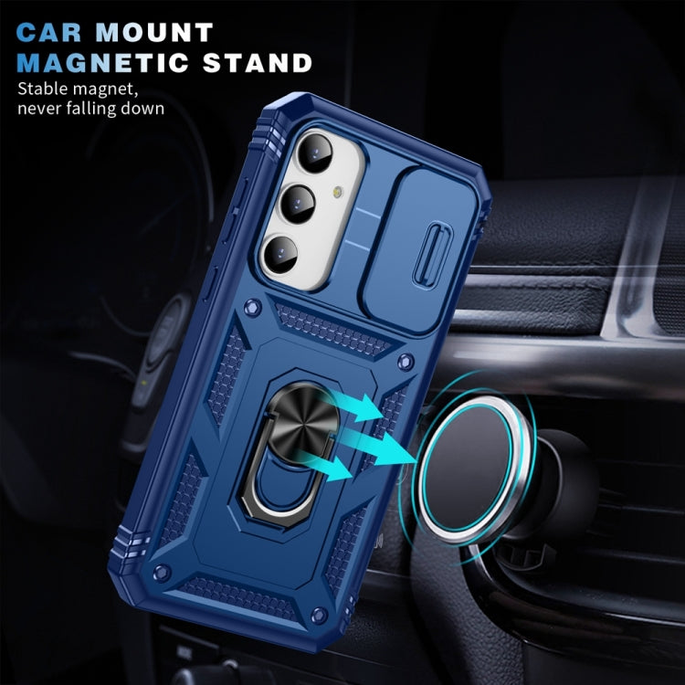 For Samsung Galaxy A35 5G Sliding Camshield TPU + PC Phone Case with Holder