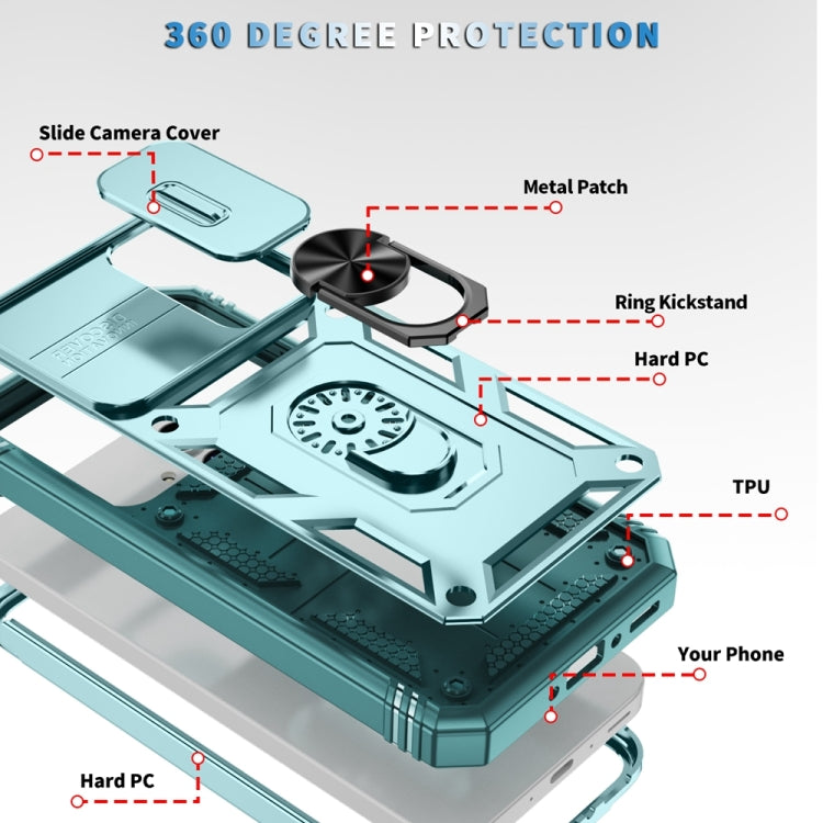 For Samsung Galaxy A35 5G Sliding Camshield TPU + PC Phone Case with Holder