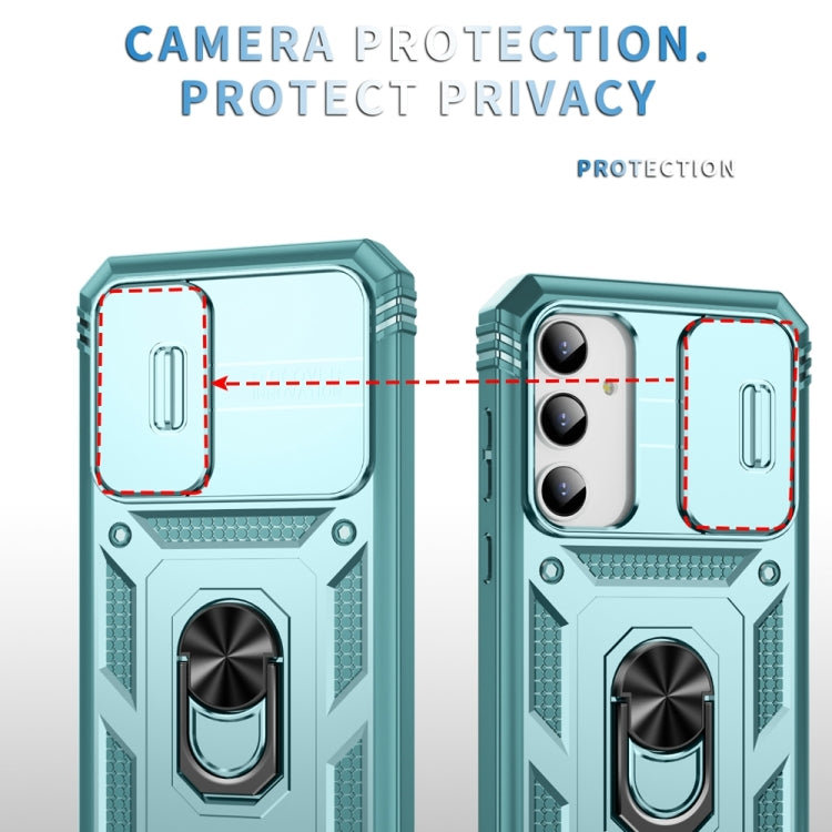 For Samsung Galaxy A35 5G Sliding Camshield TPU + PC Phone Case with Holder