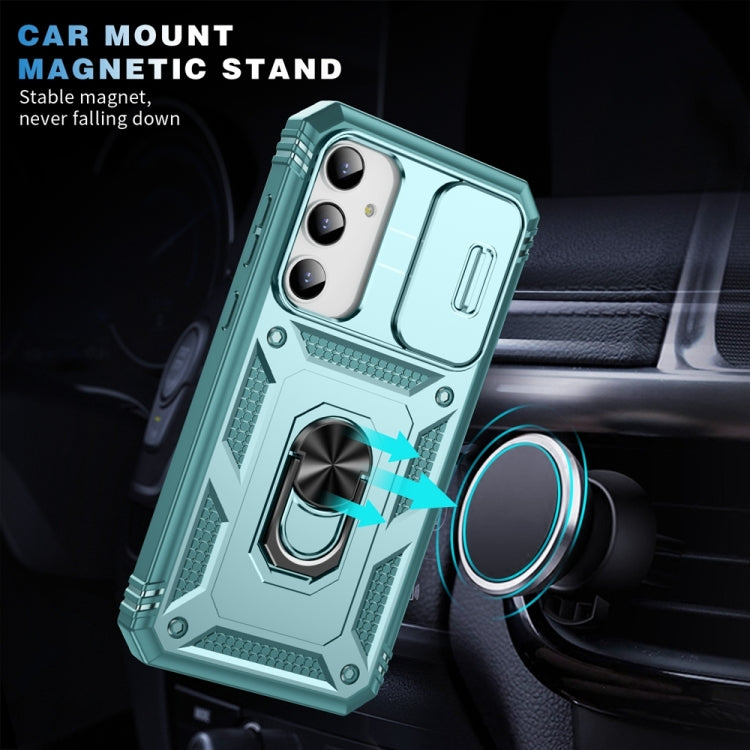 For Samsung Galaxy A35 5G Sliding Camshield TPU + PC Phone Case with Holder