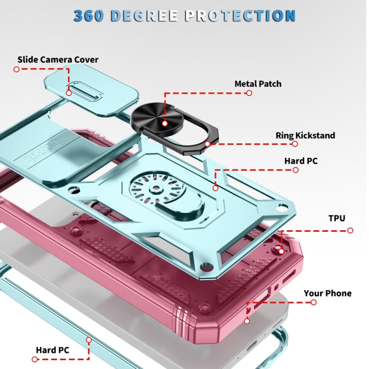 For Samsung Galaxy A35 5G Sliding Camshield TPU + PC Phone Case with Holder