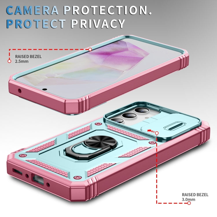 For Samsung Galaxy A35 5G Sliding Camshield TPU + PC Phone Case with Holder
