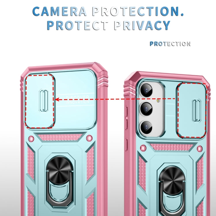 For Samsung Galaxy A35 5G Sliding Camshield TPU + PC Phone Case with Holder