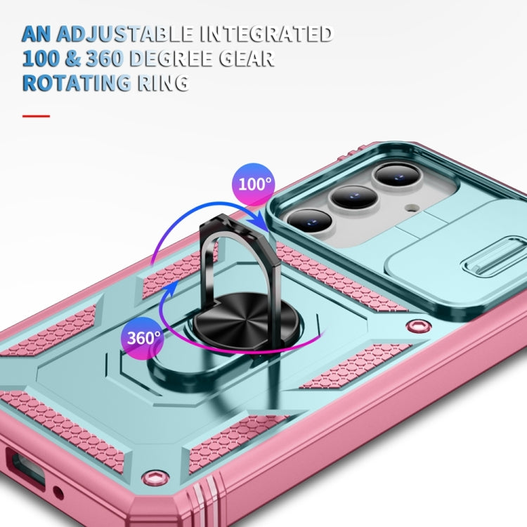 For Samsung Galaxy A35 5G Sliding Camshield TPU + PC Phone Case with Holder
