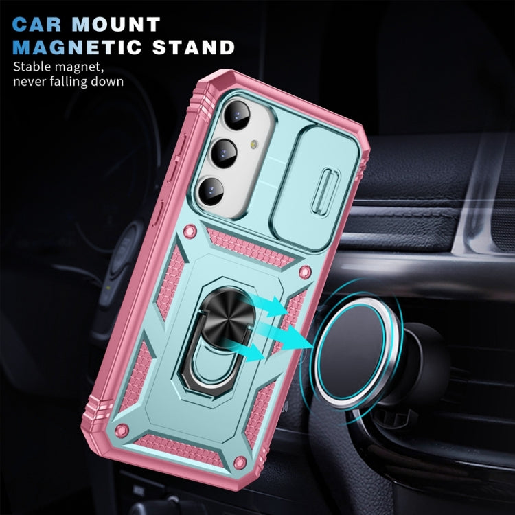 For Samsung Galaxy A35 5G Sliding Camshield TPU + PC Phone Case with Holder