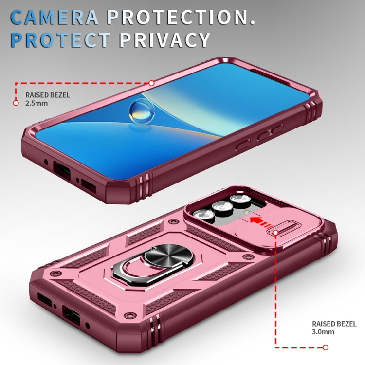 For Samsung Galaxy A54 5G Sliding Camshield TPU + PC Phone Case with Holder