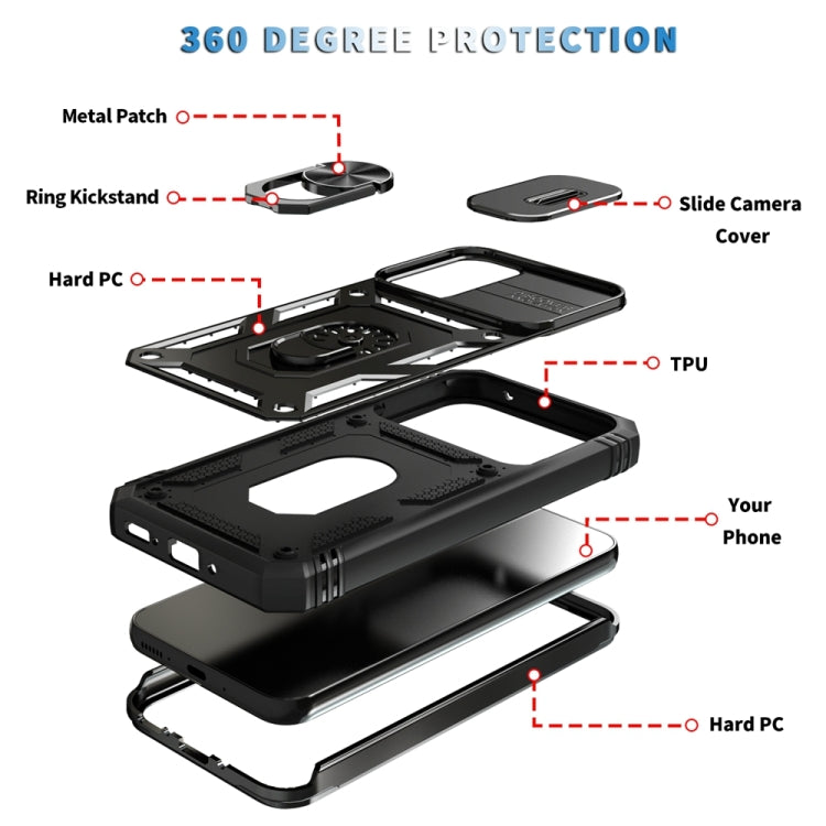 For Samsung Galaxy A54 5G Sliding Camshield TPU + PC Phone Case with Holder