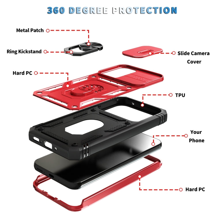 For Samsung Galaxy A54 5G Sliding Camshield TPU + PC Phone Case with Holder