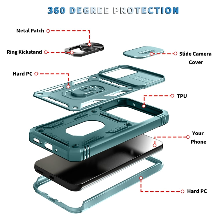 For Samsung Galaxy A54 5G Sliding Camshield TPU + PC Phone Case with Holder