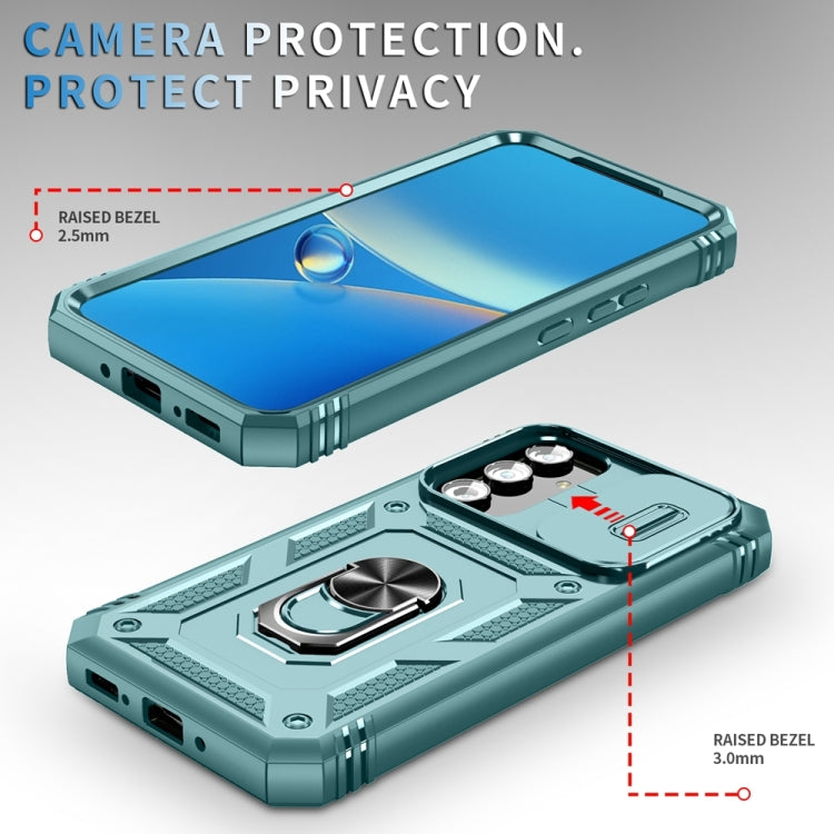 For Samsung Galaxy A54 5G Sliding Camshield TPU + PC Phone Case with Holder