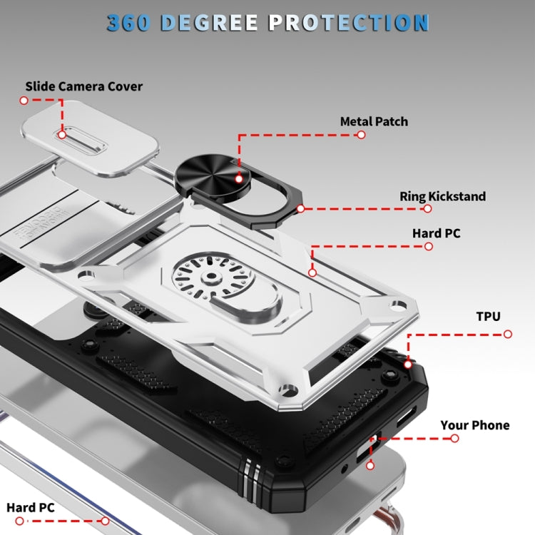 For Samsung Galaxy A16 5G Sliding Camshield TPU + PC Phone Case with Holder