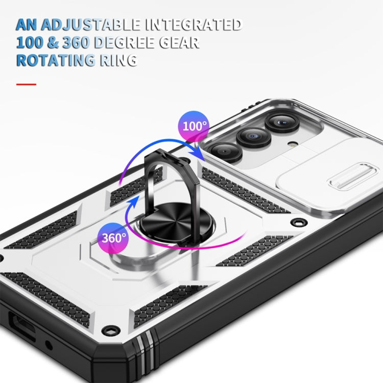 For Samsung Galaxy A16 5G Sliding Camshield TPU + PC Phone Case with Holder