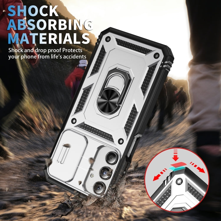 For Samsung Galaxy A16 5G Sliding Camshield TPU + PC Phone Case with Holder