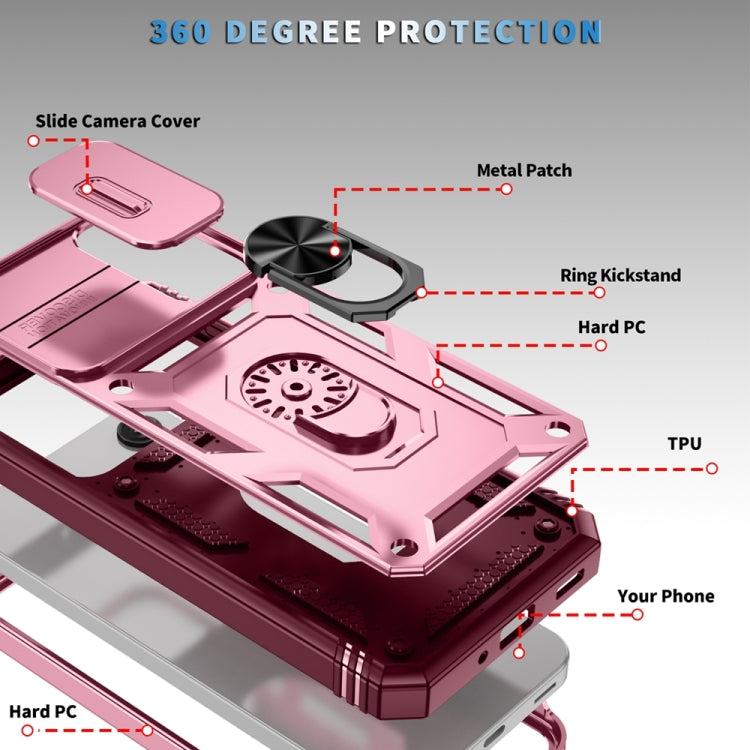 For Samsung Galaxy A16 5G Sliding Camshield TPU + PC Phone Case with Holder