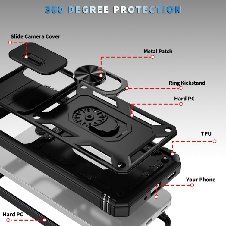 For Samsung Galaxy A16 5G Sliding Camshield TPU + PC Phone Case with Holder