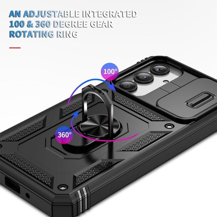 For Samsung Galaxy A16 5G Sliding Camshield TPU + PC Phone Case with Holder