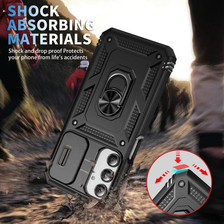 For Samsung Galaxy A16 5G Sliding Camshield TPU + PC Phone Case with Holder
