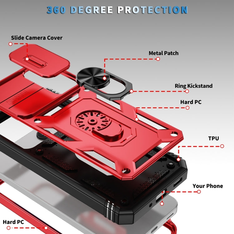 For Samsung Galaxy A16 5G Sliding Camshield TPU + PC Phone Case with Holder