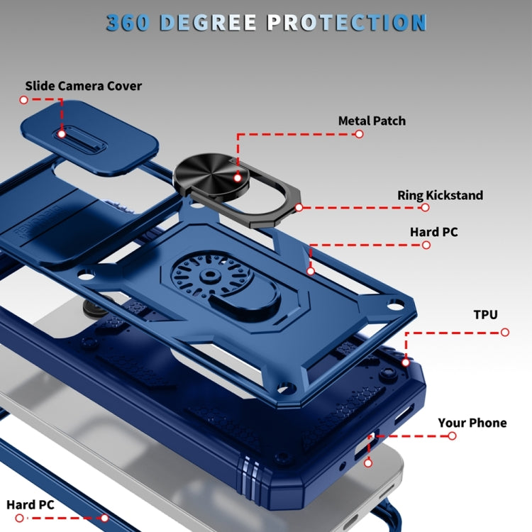 For Samsung Galaxy A16 5G Sliding Camshield TPU + PC Phone Case with Holder