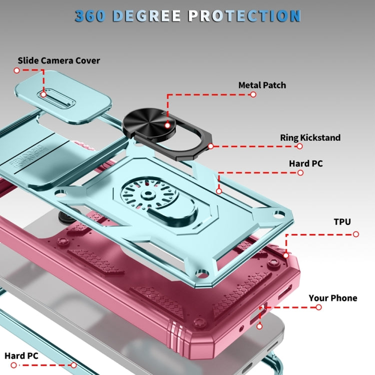 For Samsung Galaxy A16 5G Sliding Camshield TPU + PC Phone Case with Holder