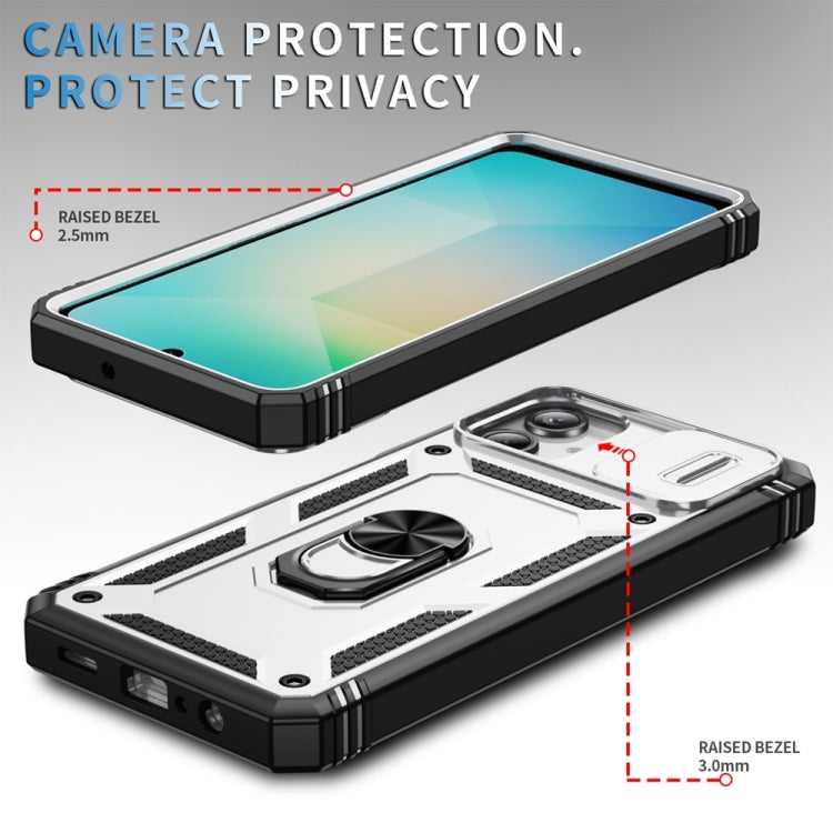 For Samsung Galaxy A06 4G Sliding Camshield TPU + PC Phone Case with Holder