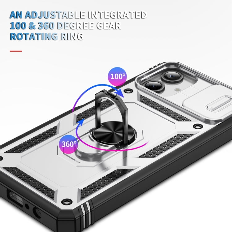 For Samsung Galaxy A06 4G Sliding Camshield TPU + PC Phone Case with Holder