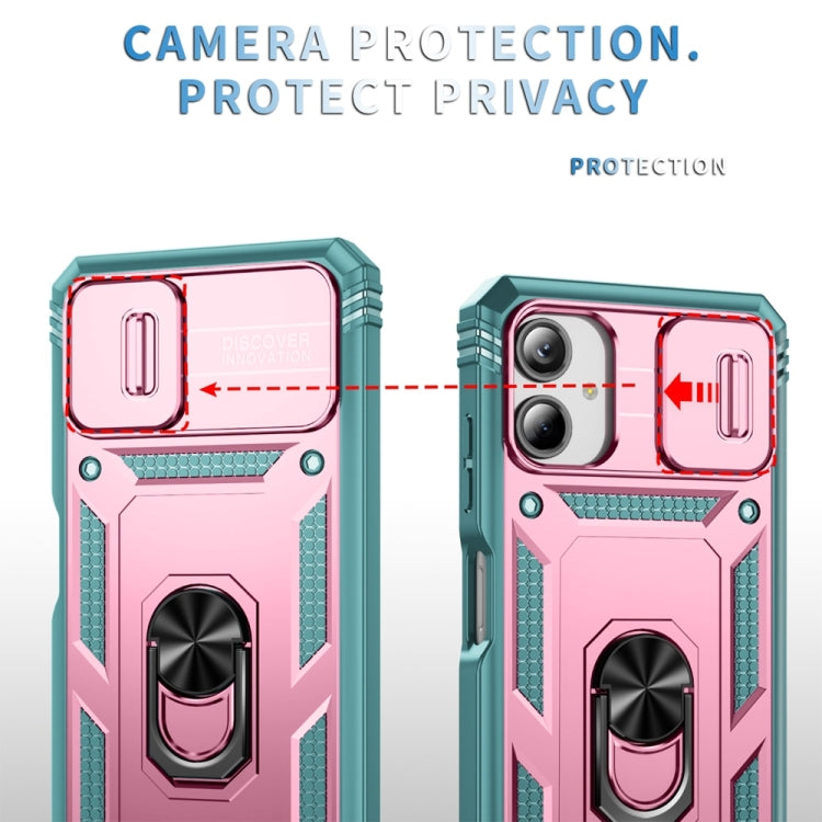 For Samsung Galaxy A06 4G Sliding Camshield TPU + PC Phone Case with Holder