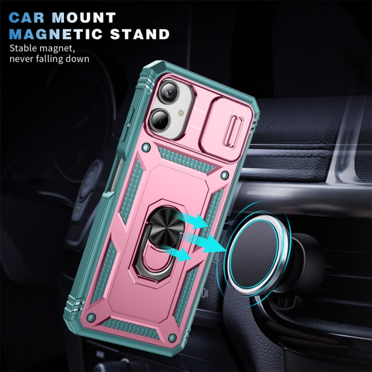 For Samsung Galaxy A06 4G Sliding Camshield TPU + PC Phone Case with Holder