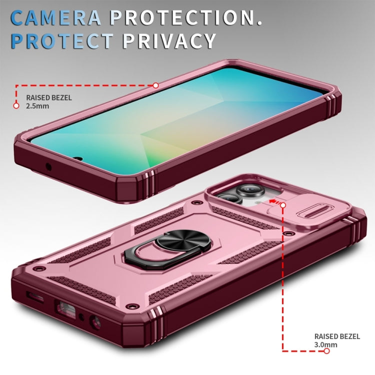 For Samsung Galaxy A06 4G Sliding Camshield TPU + PC Phone Case with Holder