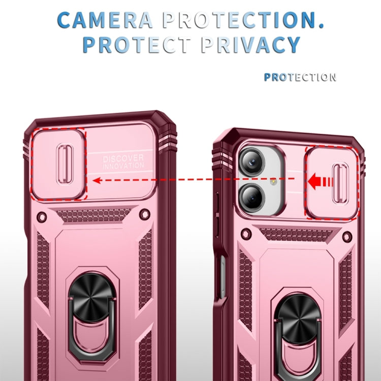 For Samsung Galaxy A06 4G Sliding Camshield TPU + PC Phone Case with Holder
