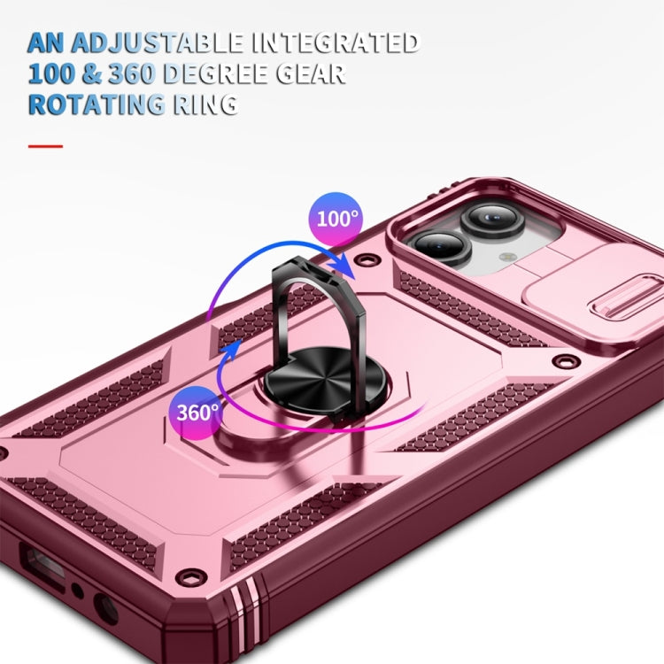 For Samsung Galaxy A06 4G Sliding Camshield TPU + PC Phone Case with Holder