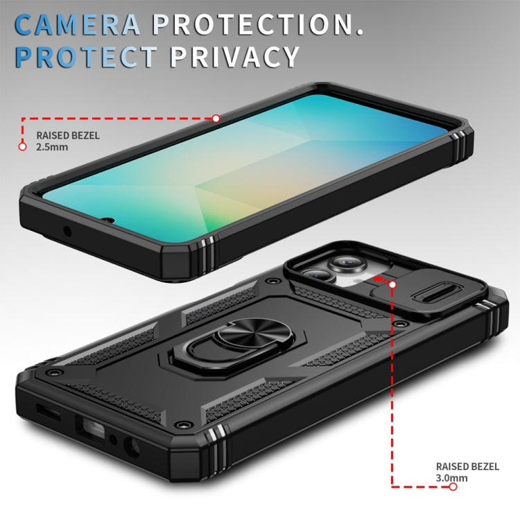 For Samsung Galaxy A06 4G Sliding Camshield TPU + PC Phone Case with Holder
