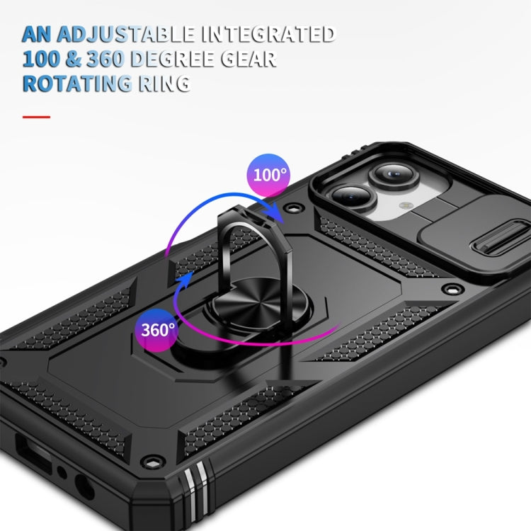 For Samsung Galaxy A06 4G Sliding Camshield TPU + PC Phone Case with Holder