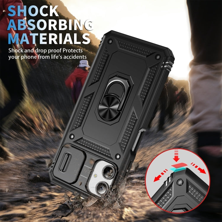 For Samsung Galaxy A06 4G Sliding Camshield TPU + PC Phone Case with Holder