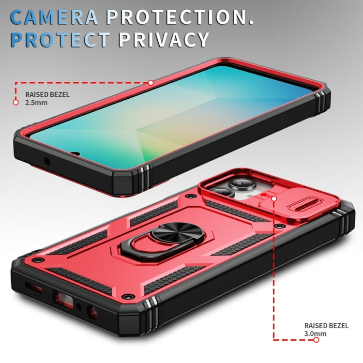 For Samsung Galaxy A06 4G Sliding Camshield TPU + PC Phone Case with Holder