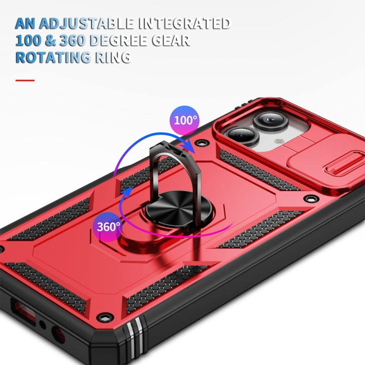 For Samsung Galaxy A06 4G Sliding Camshield TPU + PC Phone Case with Holder