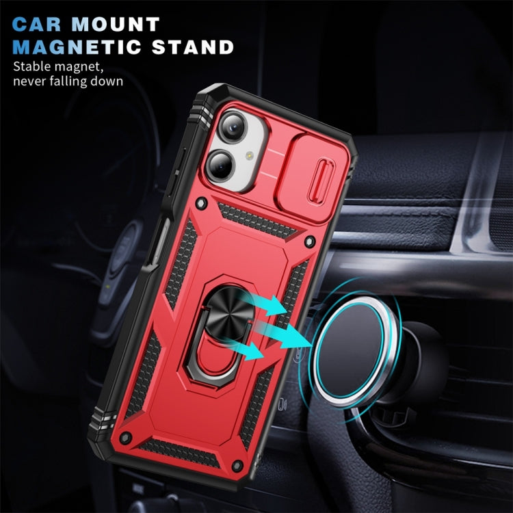For Samsung Galaxy A06 4G Sliding Camshield TPU + PC Phone Case with Holder