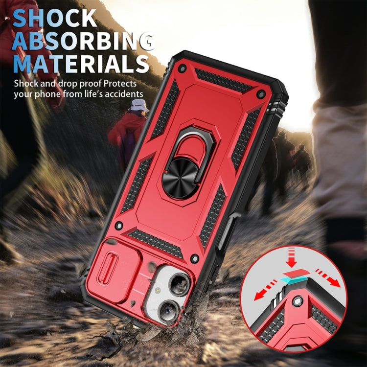 For Samsung Galaxy A06 4G Sliding Camshield TPU + PC Phone Case with Holder