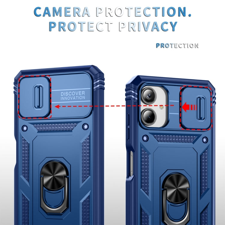 For Samsung Galaxy A06 4G Sliding Camshield TPU + PC Phone Case with Holder