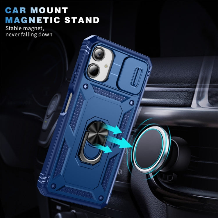 For Samsung Galaxy A06 4G Sliding Camshield TPU + PC Phone Case with Holder