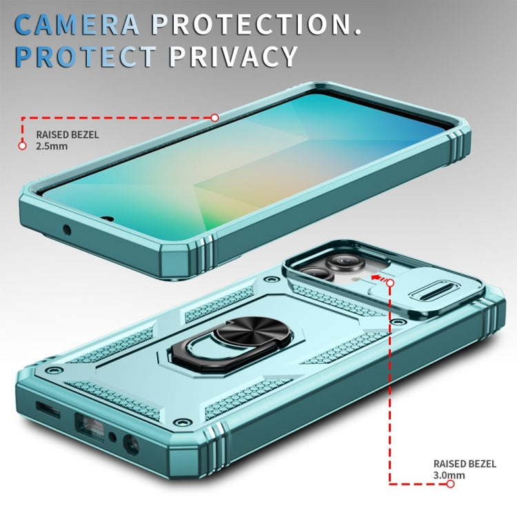 For Samsung Galaxy A06 4G Sliding Camshield TPU + PC Phone Case with Holder